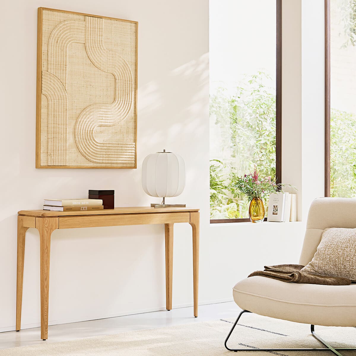 Minimalist Oak Console